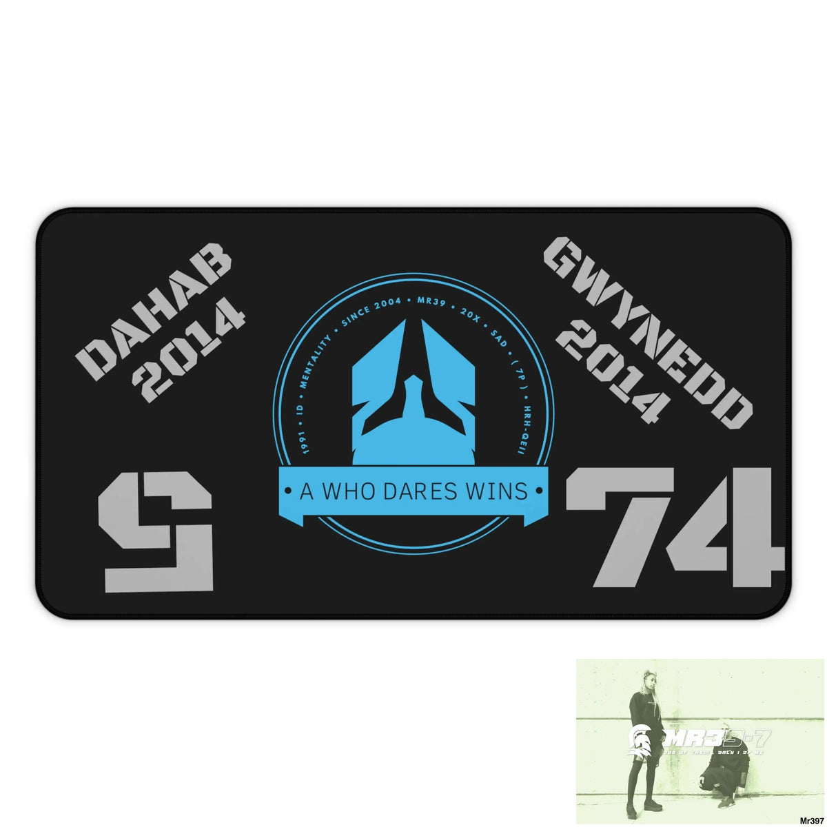 Dahab- Wales A1-Who Dares Wins ID Desk Mat 12’’ × 22’’ Home Decor