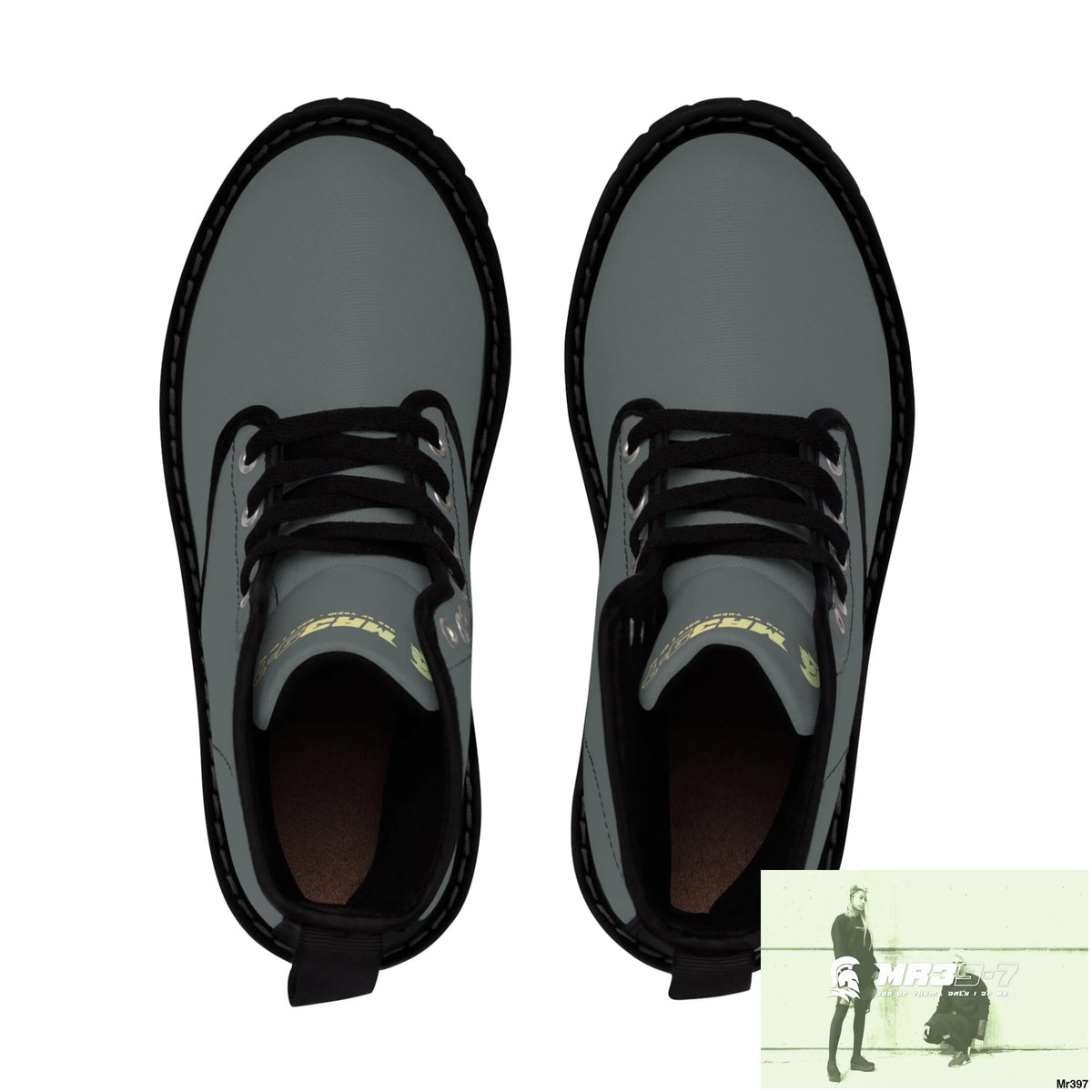 Dark Grey MR39S Brown Canvas Boots AOP Shoes