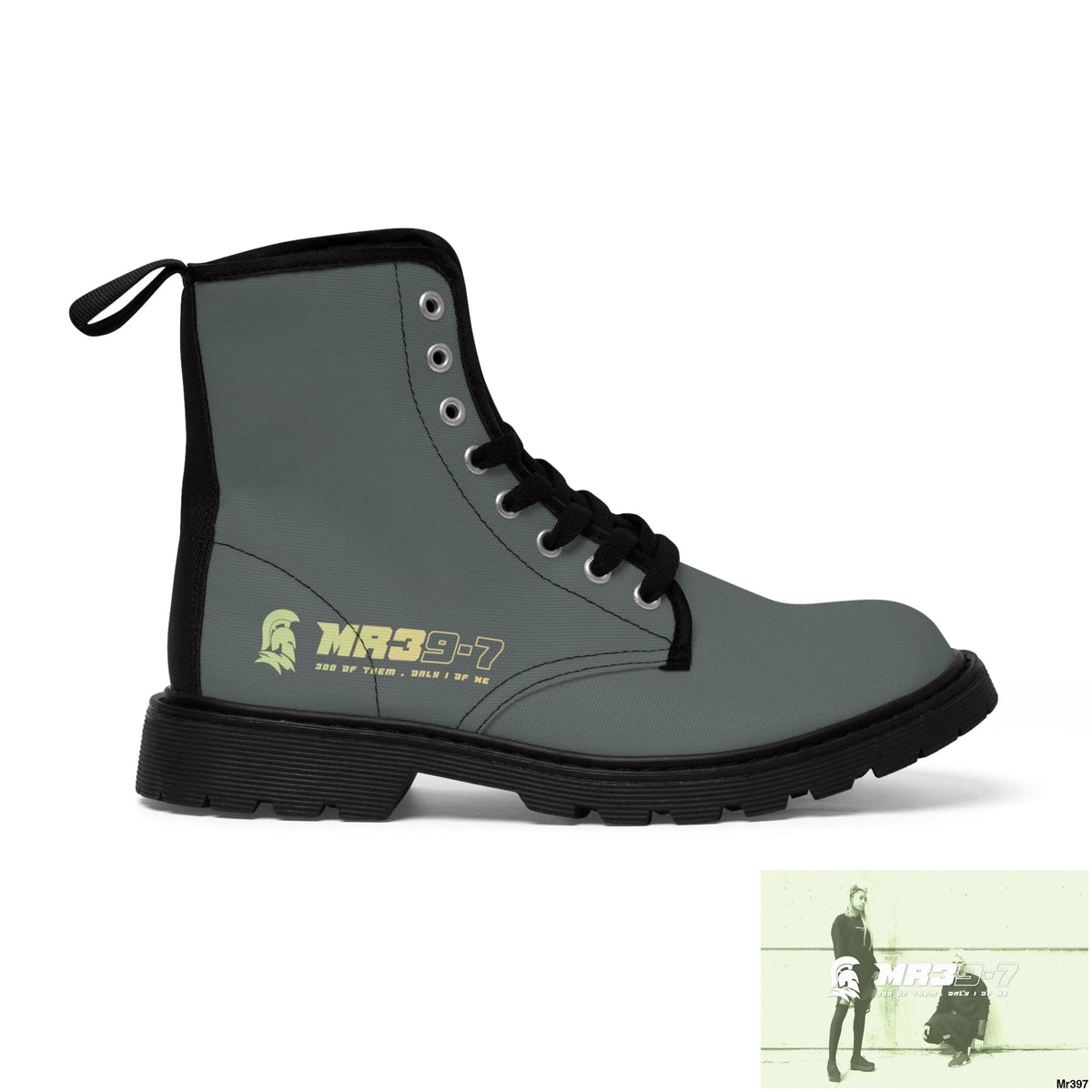 Dark Grey MR39S Brown Canvas Boots AOP Shoes