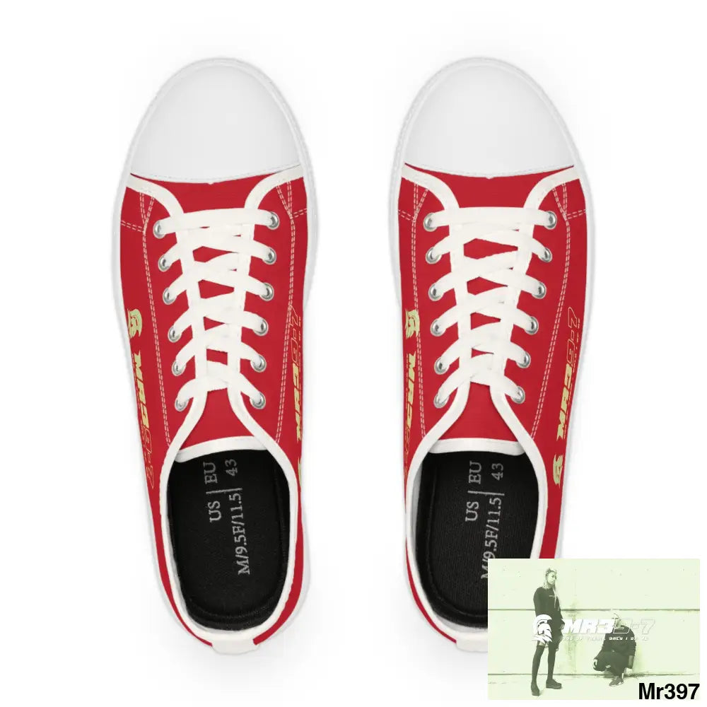 Dark Red MR39S Men’s Low Top Sneakers Shoes