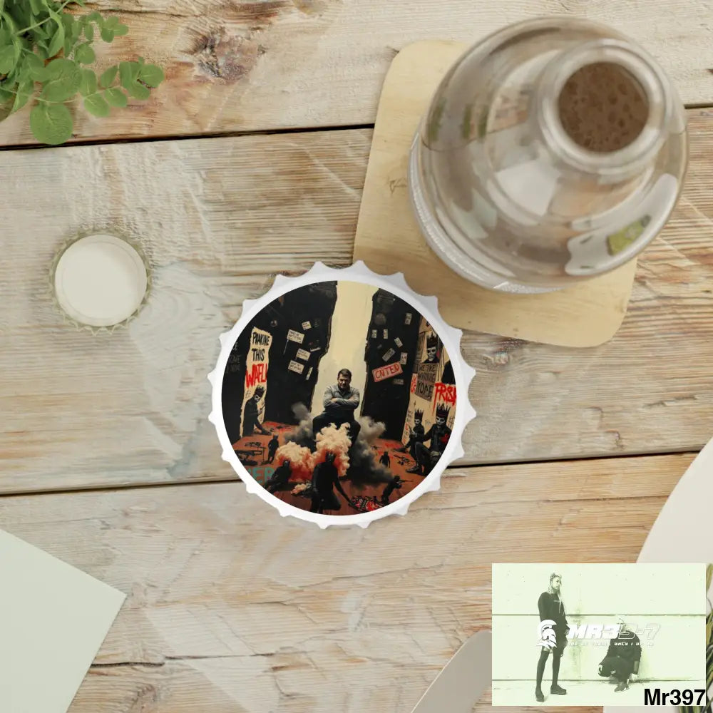 DEATH FLAT 2628 DAYS COVERT FAILURES LTD EDITION NO 22 Magnetic Bottle Opener One size / White Accessories