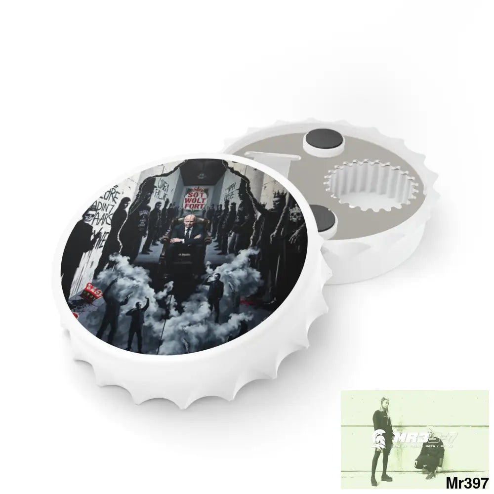 DEATH FLAT 2628 DAYS COVERT FAILURES LTD EDITION NO 22 Magnetic Bottle Opener One size / White Accessories