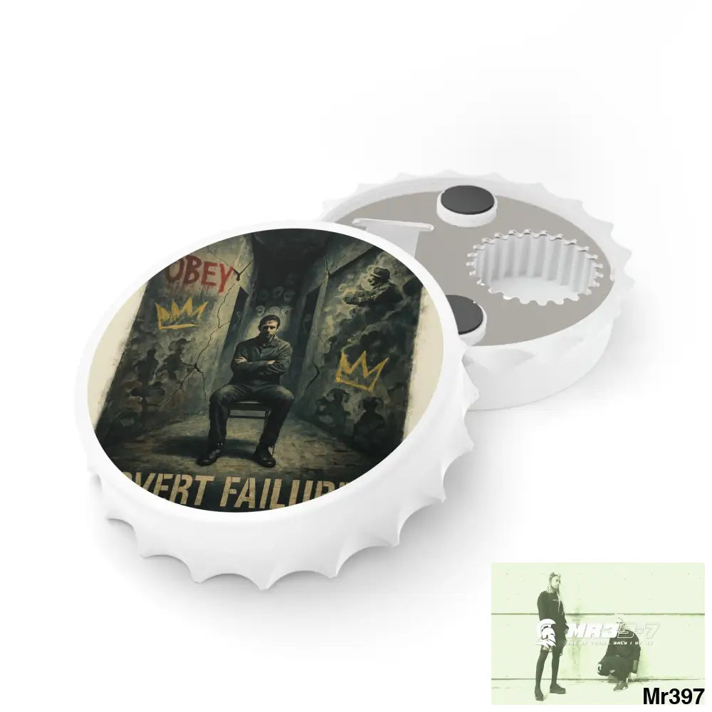 DEATH FLAT 2628 DAYS COVERT FAILURES LTD EDITION NO 3 Magnetic Bottle Opener One size / White Accessories