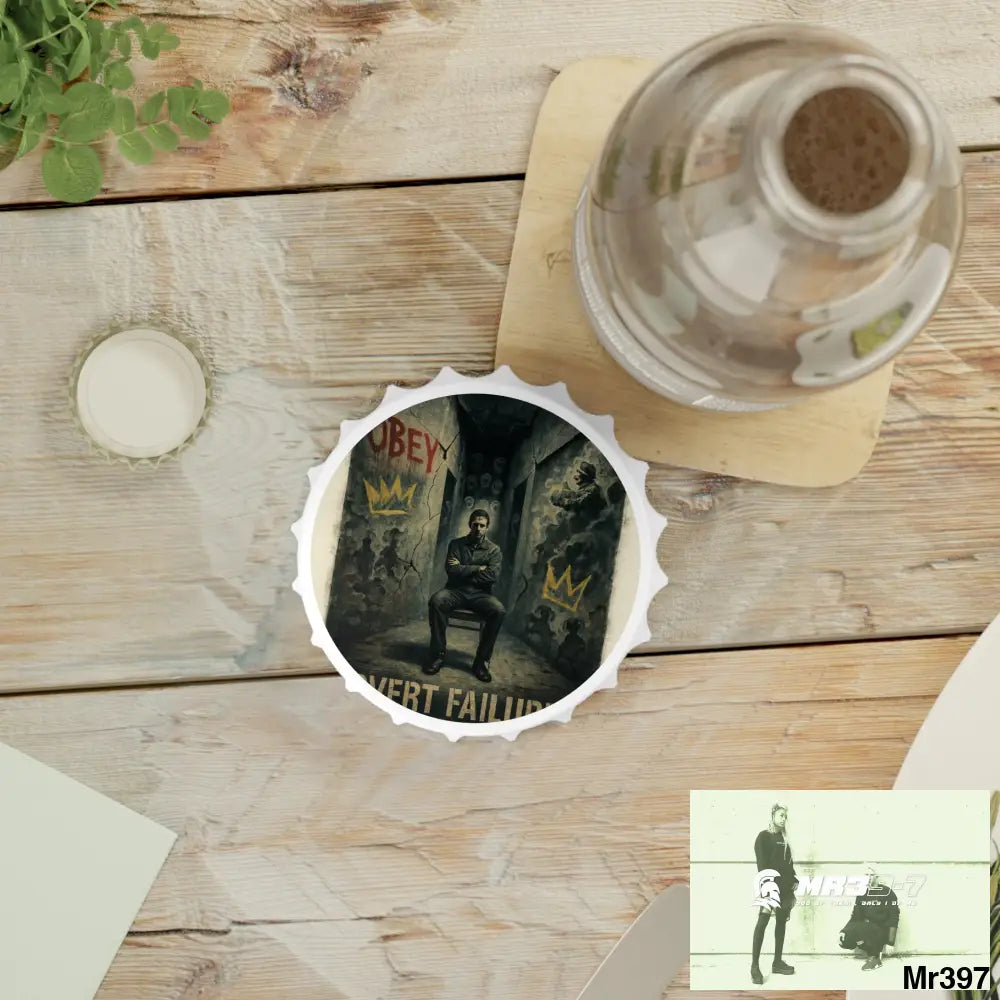 DEATH FLAT 2628 DAYS COVERT FAILURES LTD EDITION NO 3 Magnetic Bottle Opener One size / White Accessories