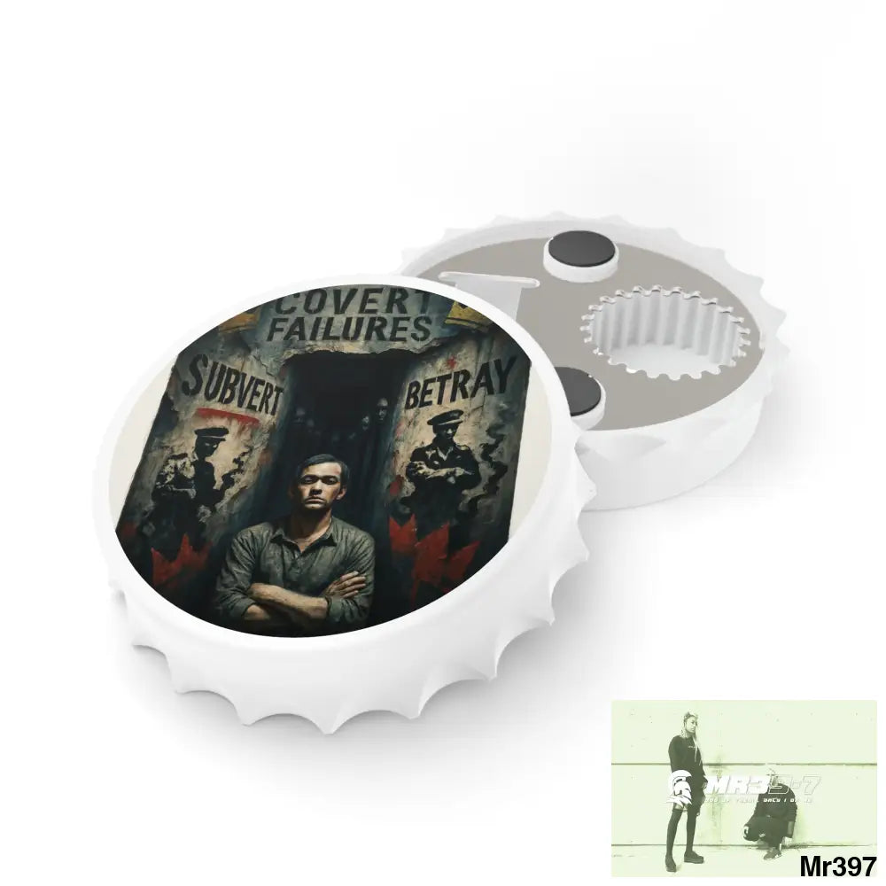 DEATH FLAT 2628 DAYS COVERT FAILURES LTD EDITION NO 4 Magnetic Bottle Opener One size / White Accessories