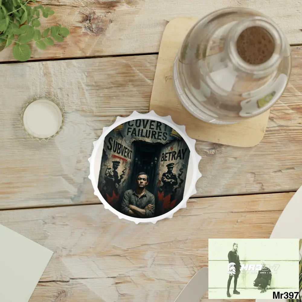 DEATH FLAT 2628 DAYS COVERT FAILURES LTD EDITION NO 4 Magnetic Bottle Opener One size / White Accessories