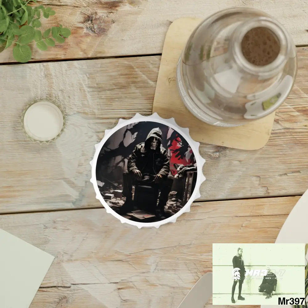 DEATH FLAT 2628 DAYS COVERT FAILURES LTD EDITION NO 7 Magnetic Bottle Opener One size / White Accessories