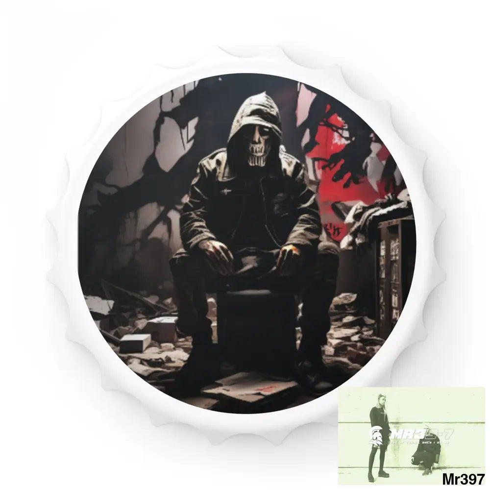 DEATH FLAT 2628 DAYS COVERT FAILURES LTD EDITION NO 7 Magnetic Bottle Opener One size / White Accessories