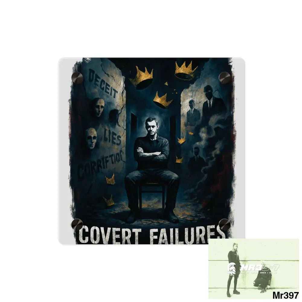 Death Flat 2628 days Covert Failures Ltd Edition no A1 Acrylic Wall Art Panels 8’’ x 8’’ / 0.25’’ Home Decor