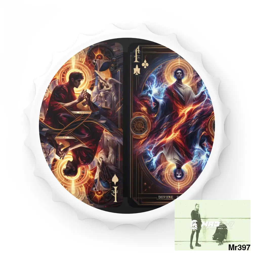 Death flat Gods Intervention Magnetic Bottle Opener One size / White Accessories