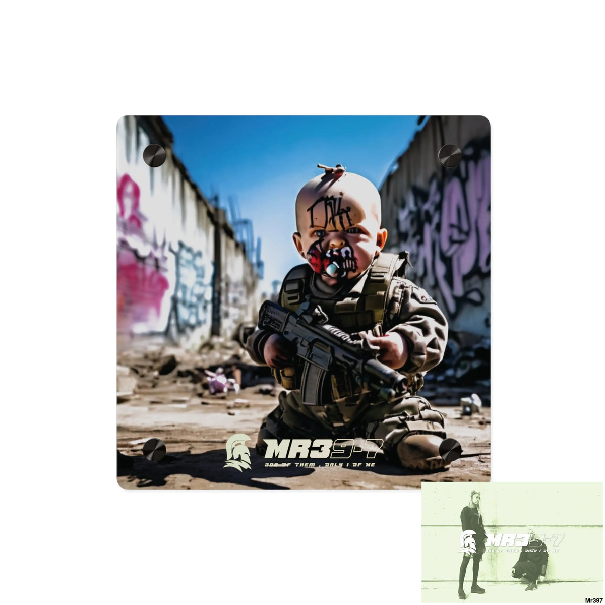 Defiance Weapons of choice no1 2628 days Death Flat Covert Failures Ltd Edition no 22 Acrylic Wall Art Panels 8’’ x 8’’
