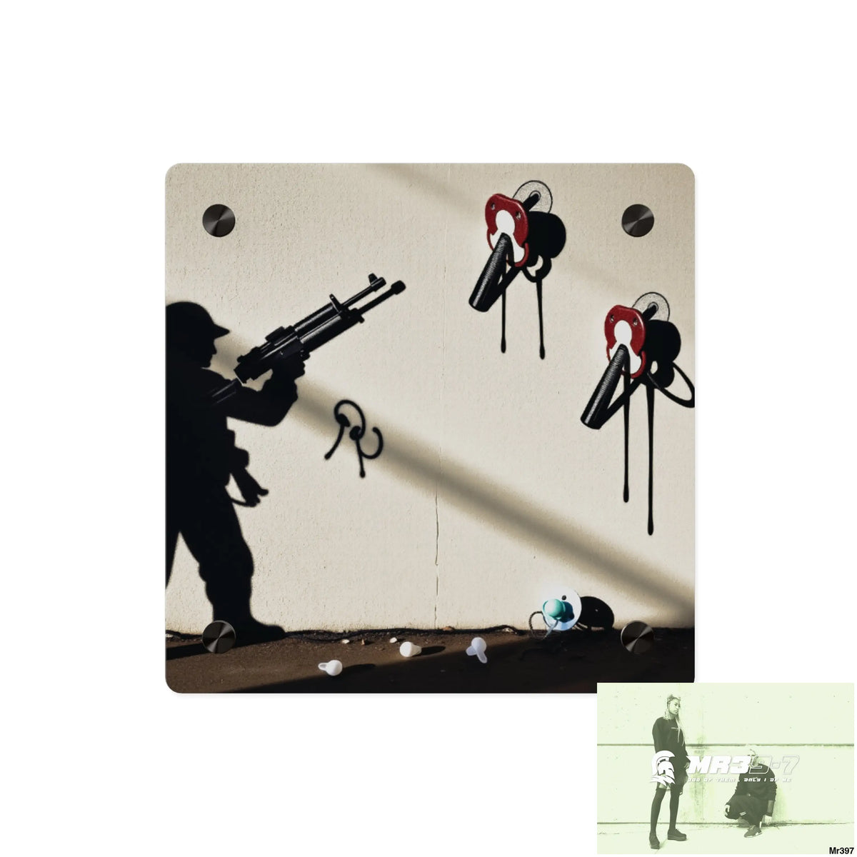 Defiance Weapons of choice no1 2628 days Death Flat Covert Failures Ltd Edition no 22 Acrylic Wall Art Panels 8’’ x 8’’
