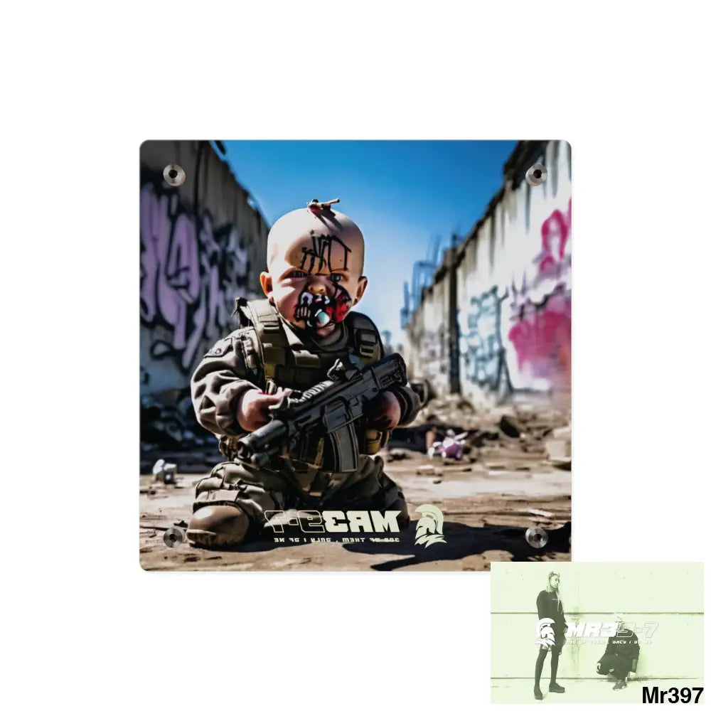 Defiance Weapons of choice no1 2628 days Death Flat Covert Failures Ltd Edition no 22 Acrylic Wall Art Panels Home Decor