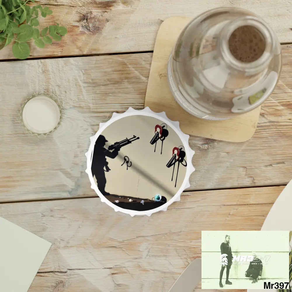 DEFIANCE WEAPONS OF CHOICE NO1 DEATH FLAT 2628 DAYS COVERT FAILURES LTD EDITION NO 22 Magnetic Bottle Opener One size