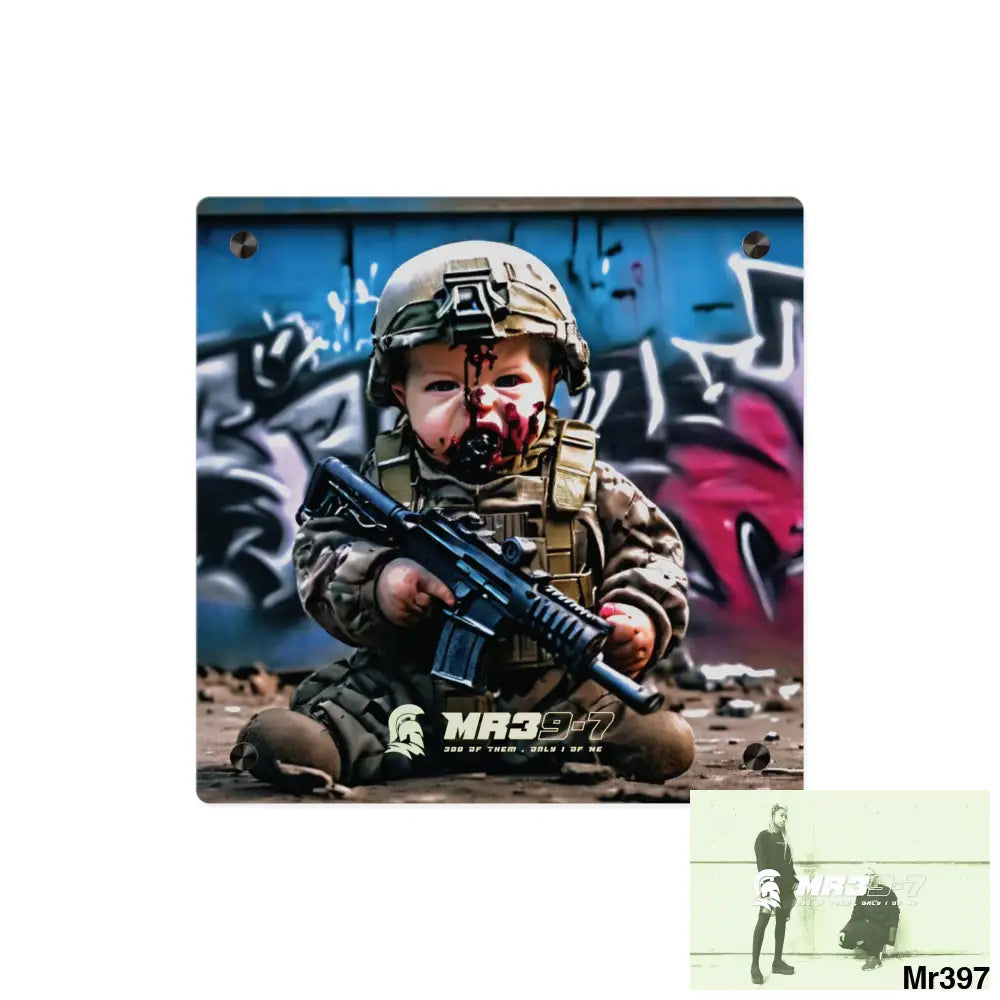 Defiance Weapons of choice no2 2628 days Death Flat Covert Failures Ltd Edition no 22 Acrylic Wall Art Panels 11’’ x