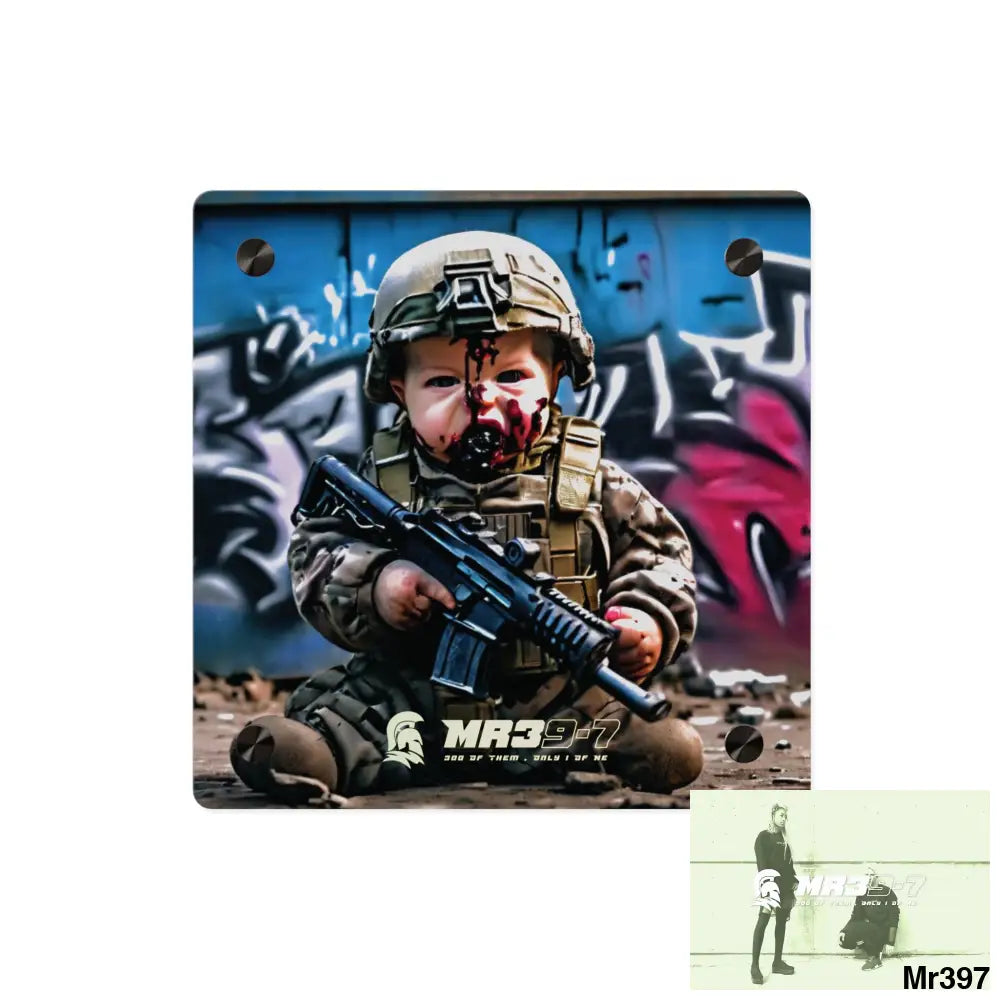 Defiance Weapons of choice no2 2628 days Death Flat Covert Failures Ltd Edition no 22 Acrylic Wall Art Panels 8’’ x 8’’