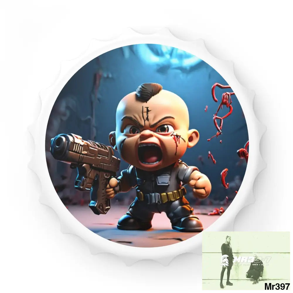 DEFIANCE WEAPONS OF CHOICE NO4 DEATH FLAT 2628 DAYS COVERT FAILURES LTD EDITION NO 22 Magnetic Bottle Opener One size