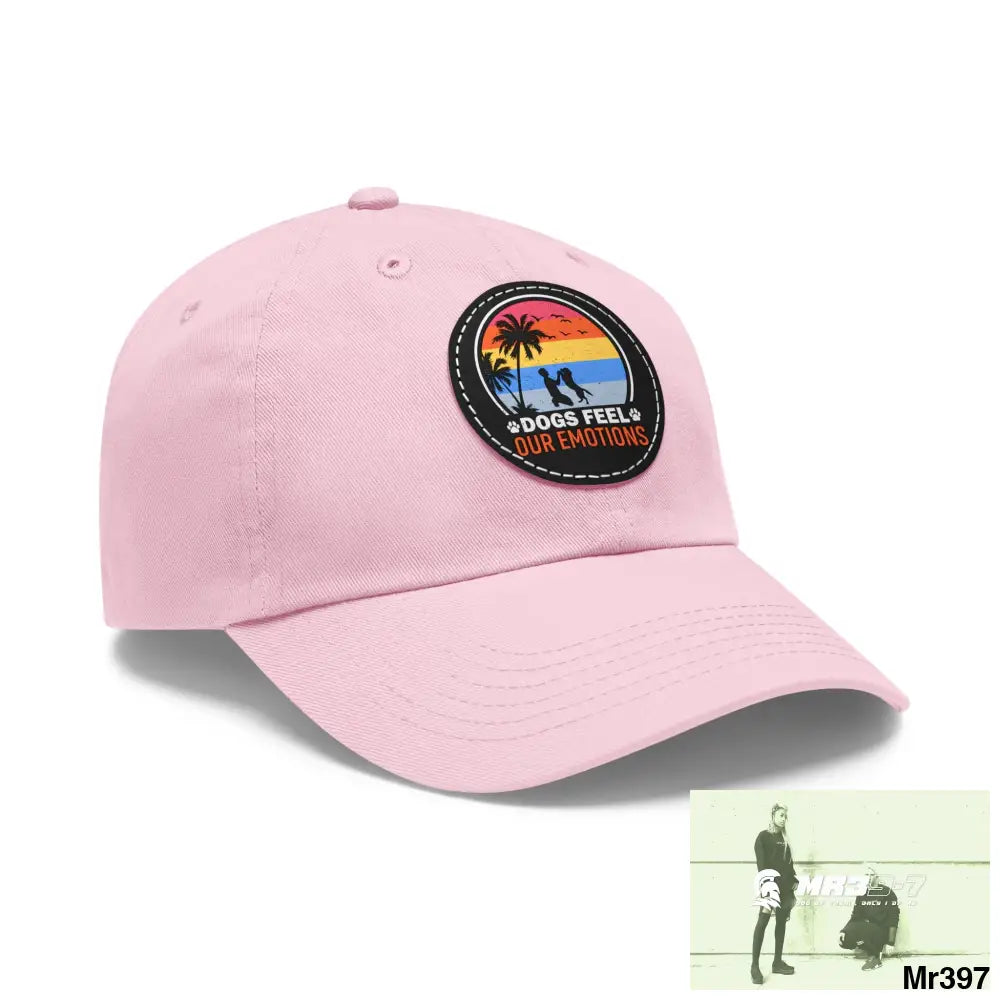 Dogs feel emotions Dad Hat with Leather Patch (Round) Hats