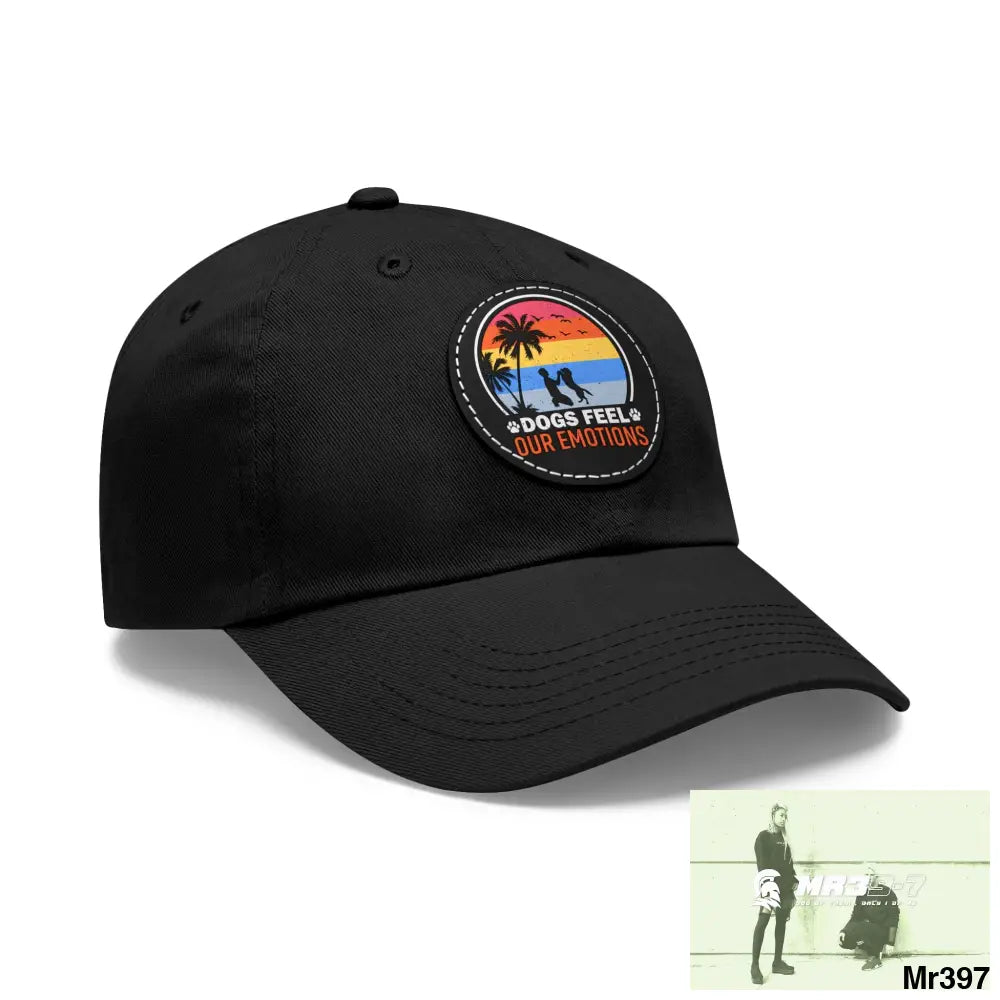 Dogs feel emotions Dad Hat with Leather Patch (Round) Hats
