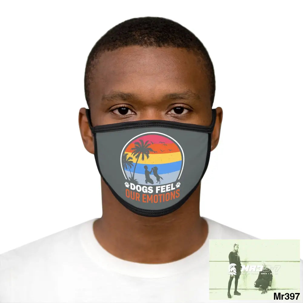 Dogs feel our emotions Mixed-Fabric Face Mask One size Accessories