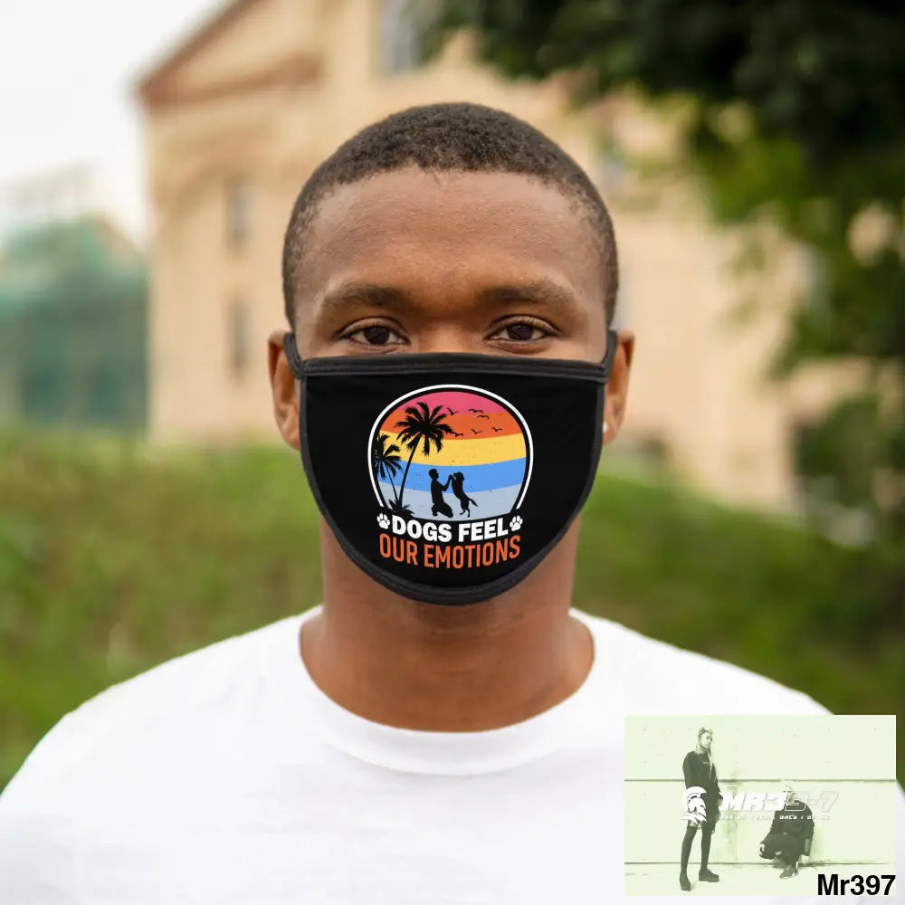 Dogs feel our emotions Mixed-Fabric Face Mask One size Accessories