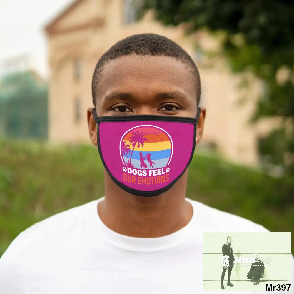 Dogs feel our emotions Mixed-Fabric Face Mask One size Accessories