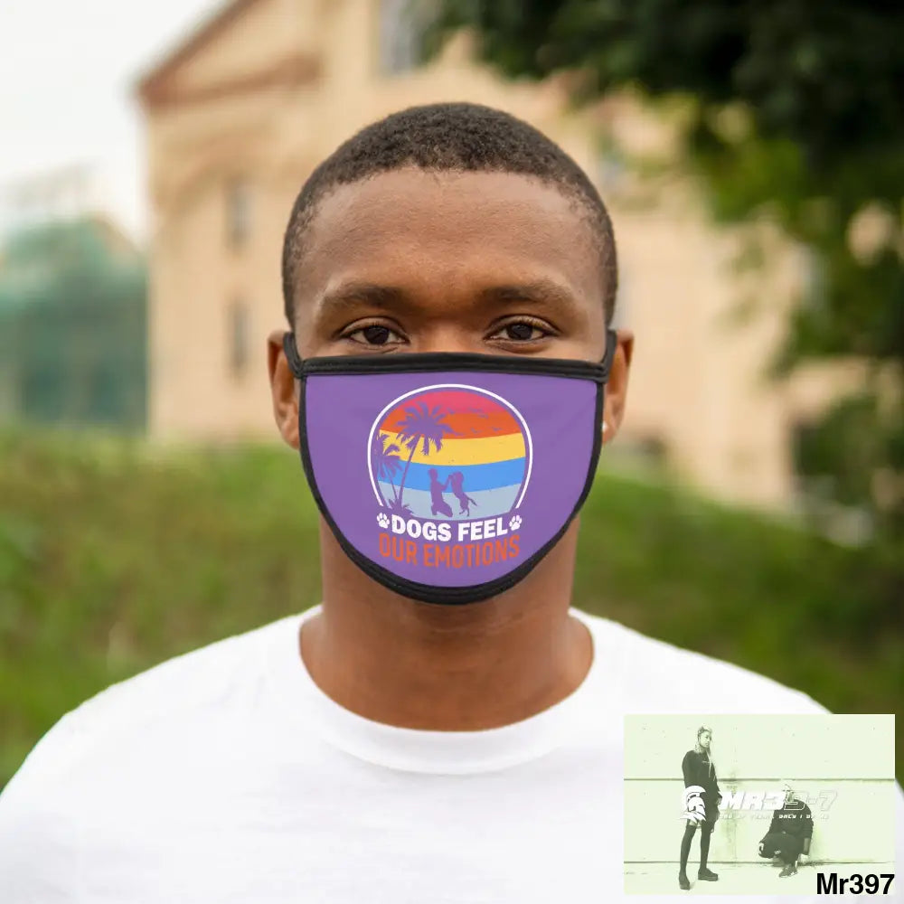 Dogs feel our emotions Mixed-Fabric Face Mask One size Accessories