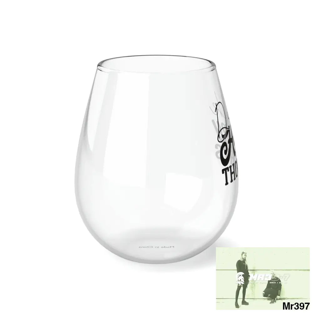 Drink Happy thoughts Stemless Wine Glass 11.75oz 11.75oz Mug