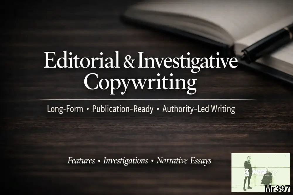Editorial & Publication Copywriting — Short & Standard Features Service / Digital (No shipping)