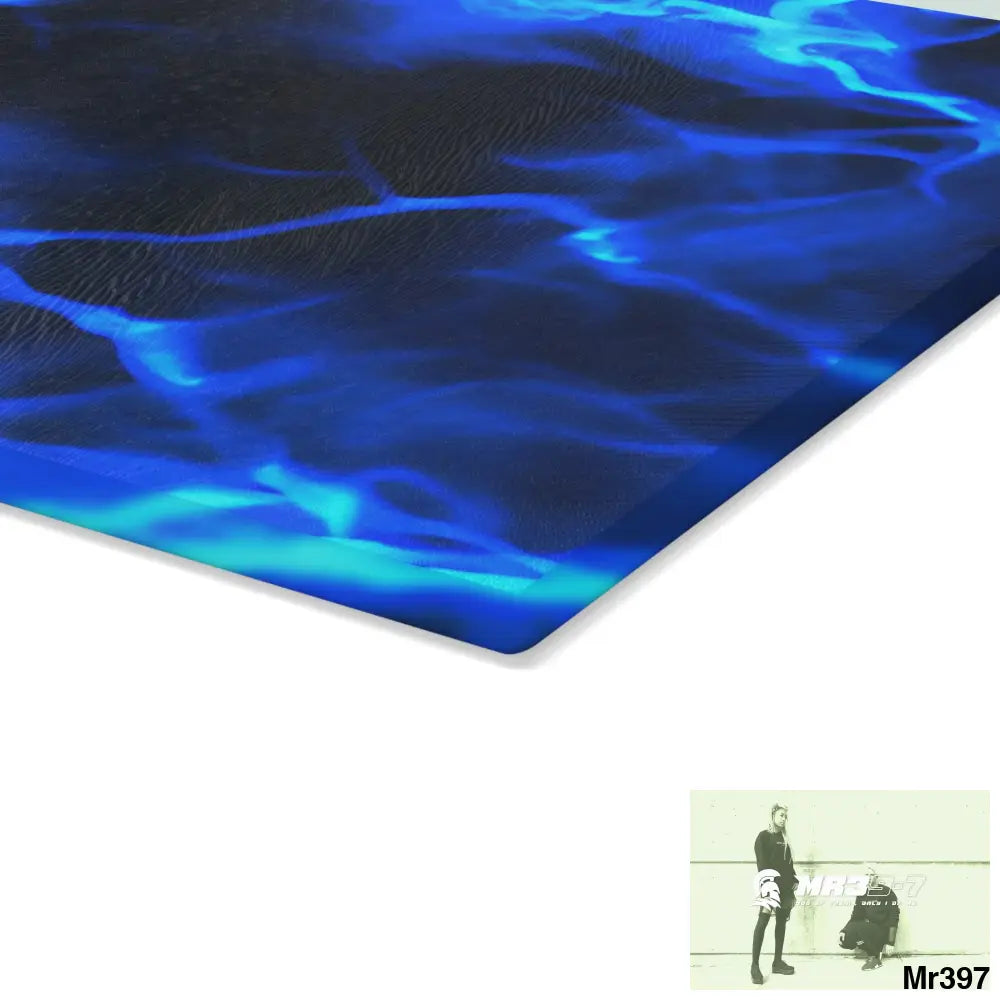 Electric Blue Glass Cutting Board Home Decor