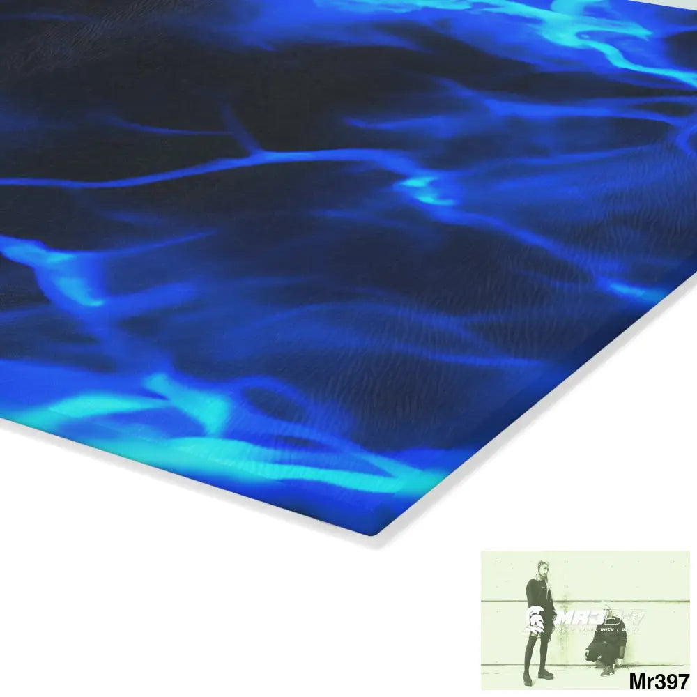 Electric Blue Glass Cutting Board Home Decor