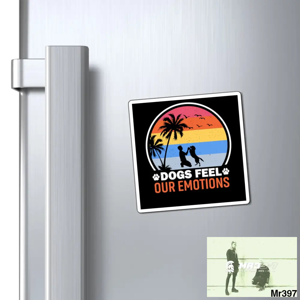 Emotional dogs magnet 3’’ × 3’’ Paper products