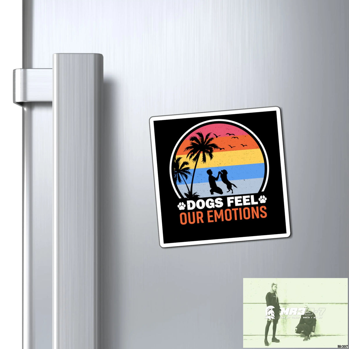Emotional dogs magnet 3’’ × 3’’ Paper products