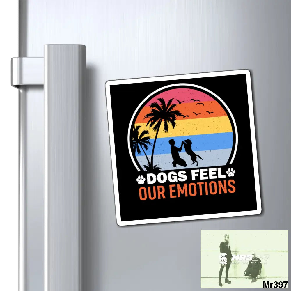 Emotional dogs magnet 4’’ × 4’’ Paper products