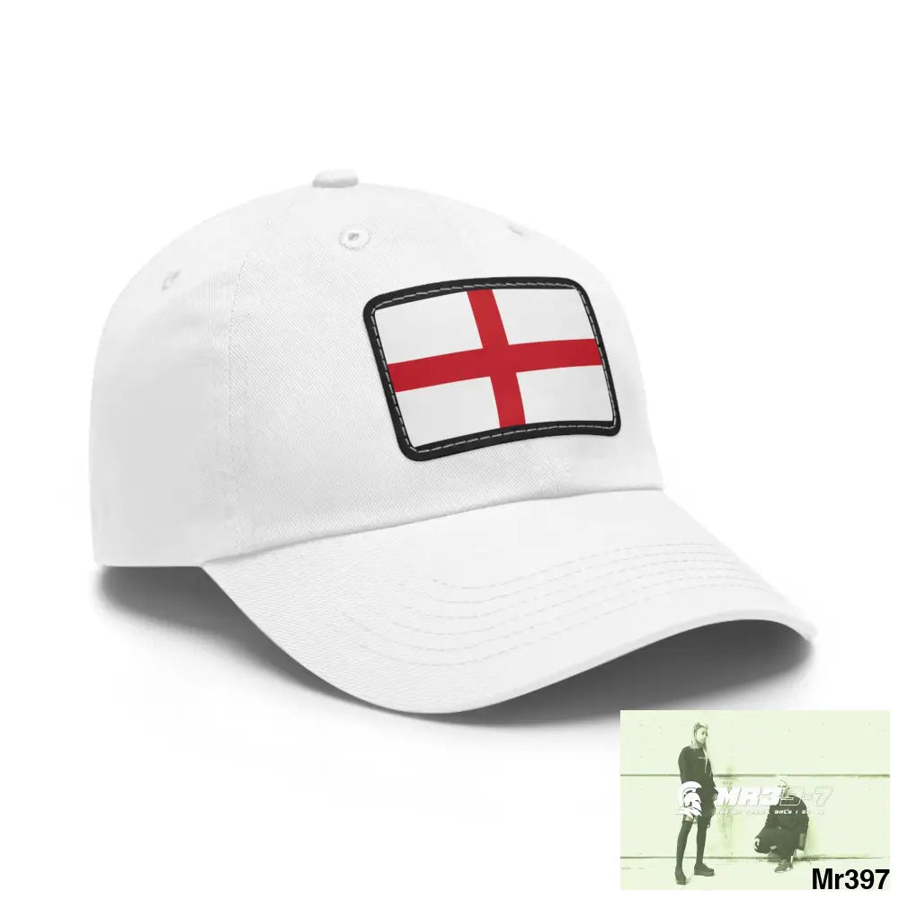 England Dad Hat with Leather Patch (Rectangle) Hats