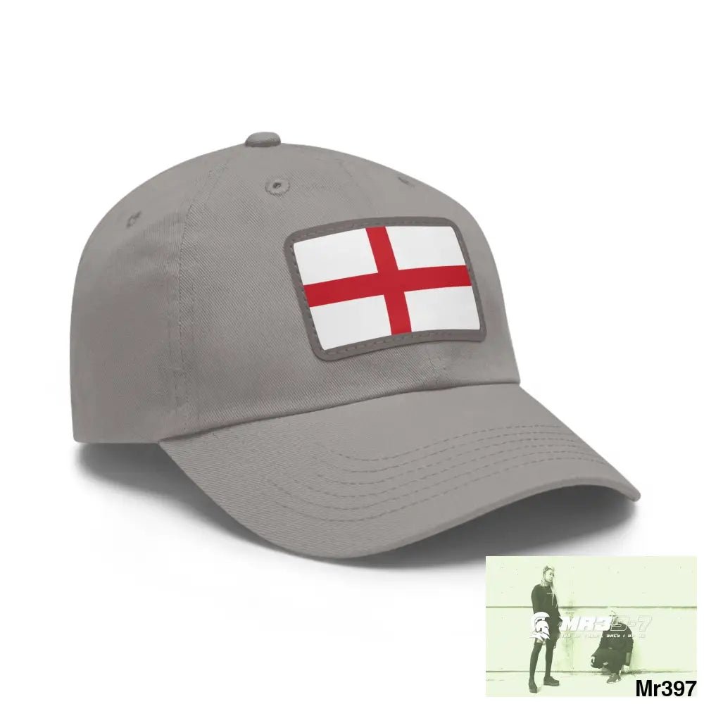 England Dad Hat with Leather Patch (Rectangle) Hats