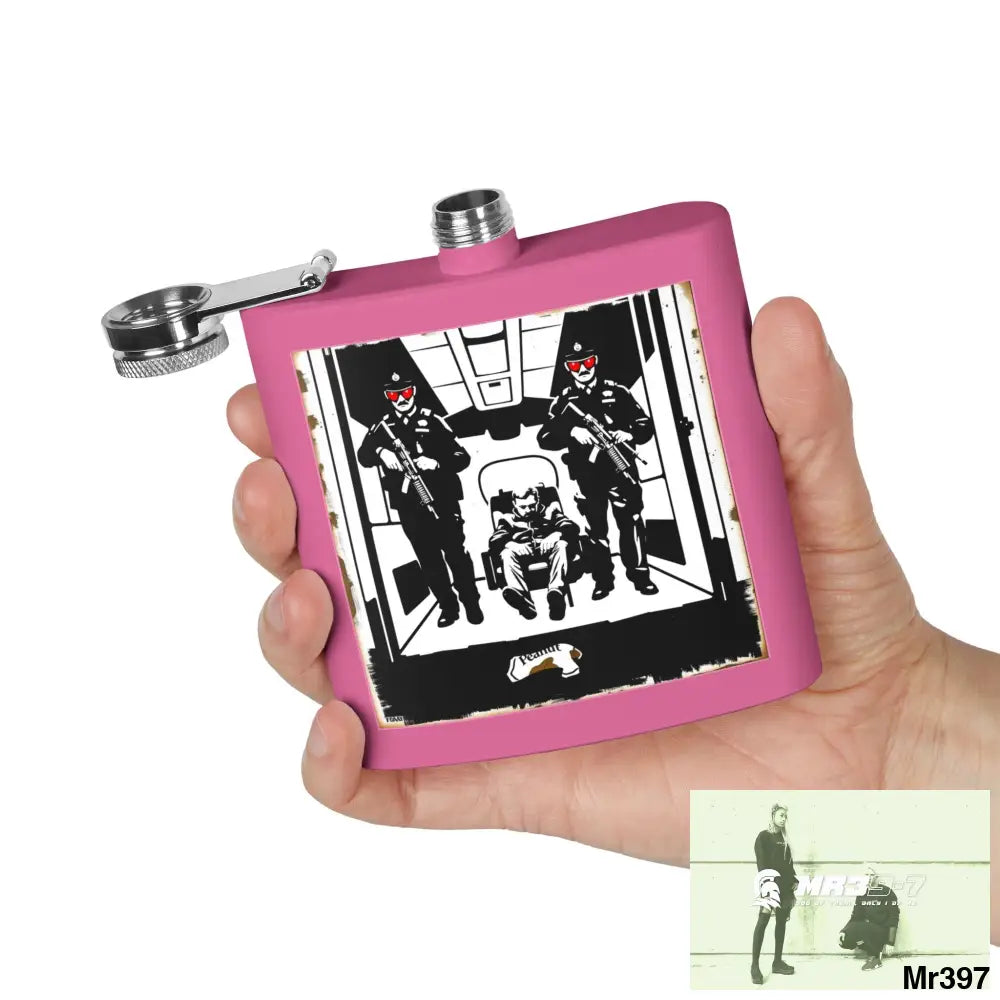 Escape From Hergest Heathrow interception no 4 Stylish Stainless Steel Flask for Tea/ Coffee Lovers - 6oz Personalized