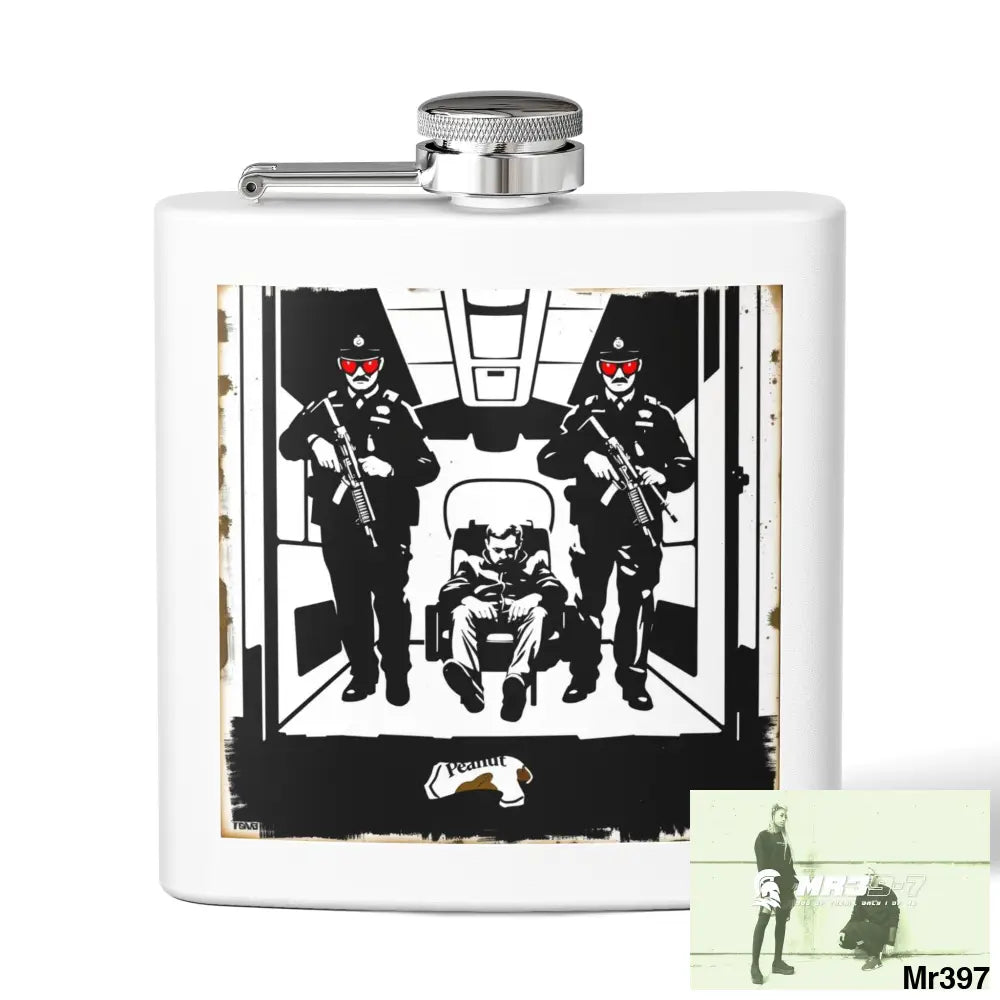 Escape From Hergest Heathrow interception no 4 Stylish Stainless Steel Flask for Tea/ Coffee Lovers - 6oz Personalized