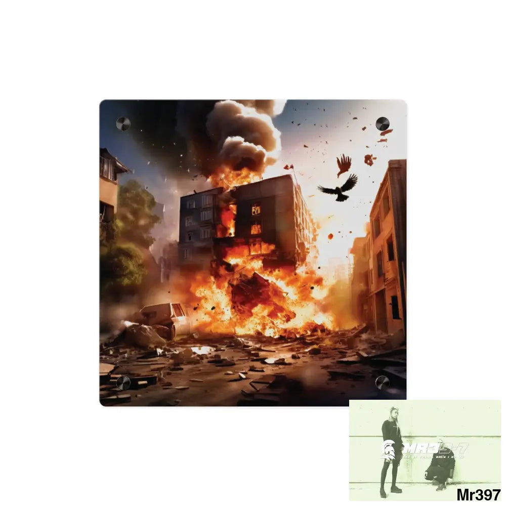 Escape from the block no 10 2628 days Death Flat Covert Failures Ltd Edition no 22 Acrylic Wall Art Panels 11’’ x 11’’