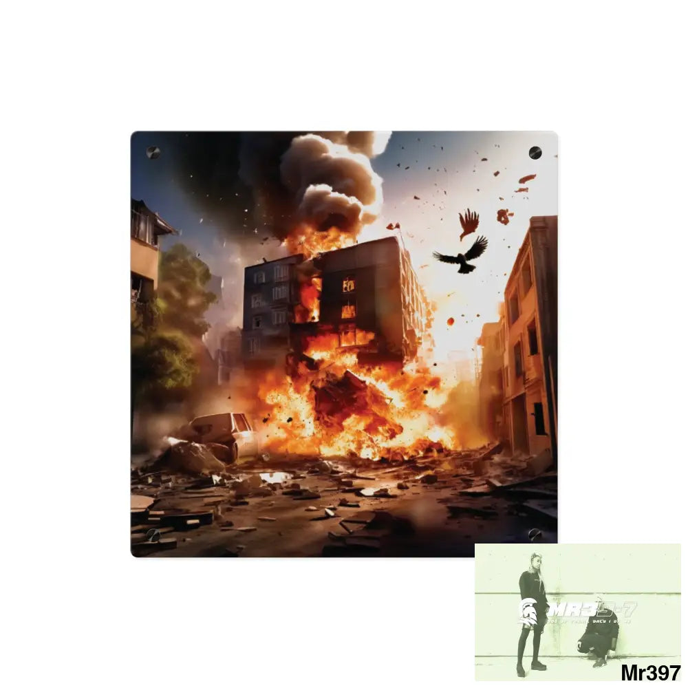 Escape from the block no 10 2628 days Death Flat Covert Failures Ltd Edition no 22 Acrylic Wall Art Panels 16″ x 16″