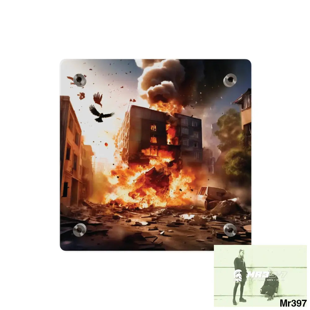 Escape from the block no 10 2628 days Death Flat Covert Failures Ltd Edition no 22 Acrylic Wall Art Panels Home Decor