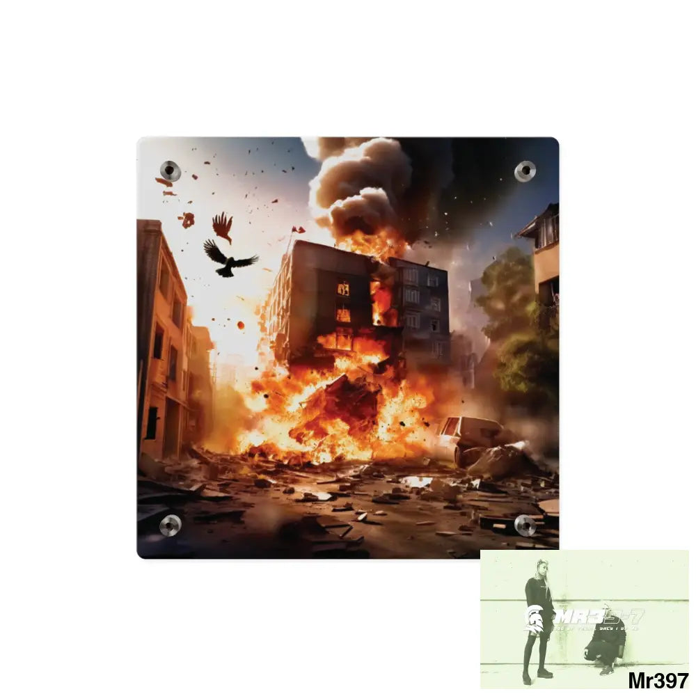 Escape from the block no 10 2628 days Death Flat Covert Failures Ltd Edition no 22 Acrylic Wall Art Panels Home Decor