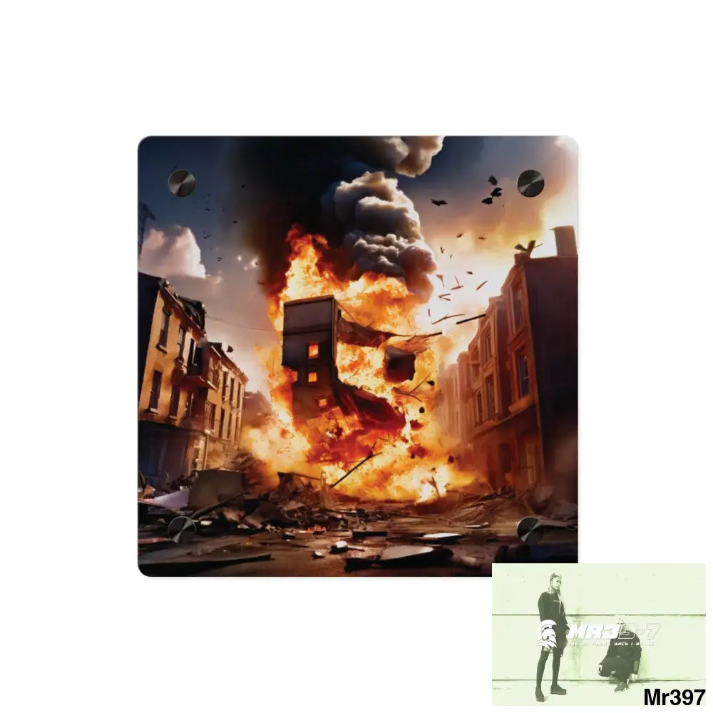 Escape from the block no 11 2628 days Death Flat Covert Failures Ltd Edition no 22 Acrylic Wall Art Panels 8’’ x 8’’