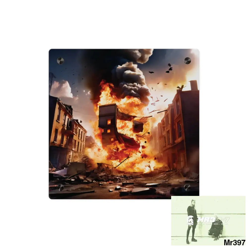 Escape from the block no 11 2628 days Death Flat Covert Failures Ltd Edition no 22 Acrylic Wall Art Panels 11’’ x 11’’