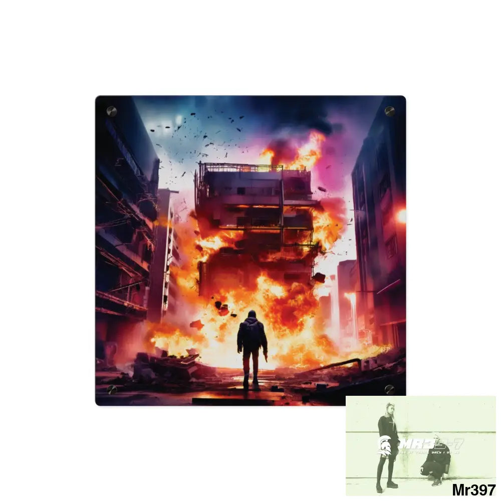 Escape from the block no 13 2628 days Death Flat Covert Failures Ltd Edition no 22 Acrylic Wall Art Panels 16″ x 16″