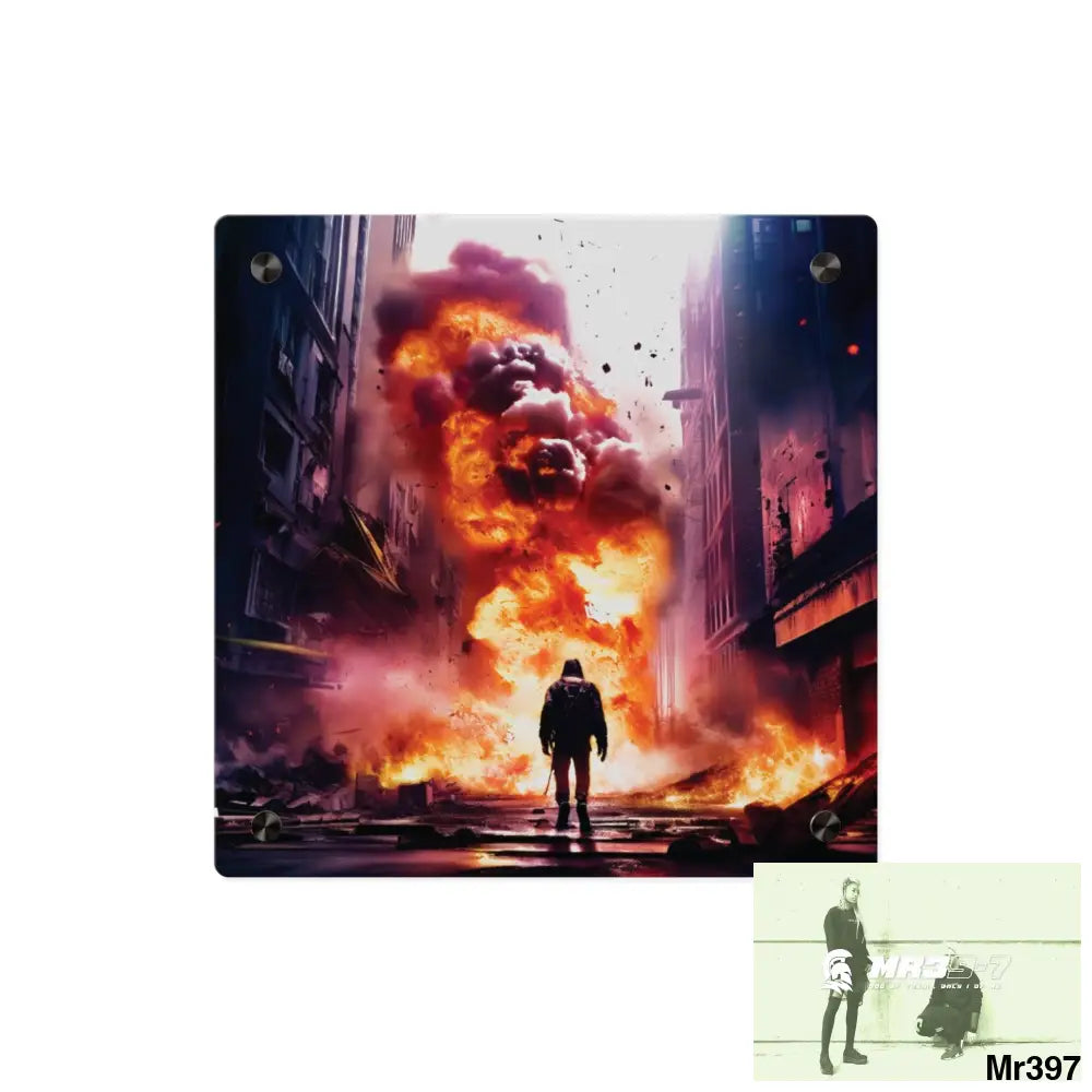 Escape from the block no 15 2628 days Death Flat Covert Failures Ltd Edition no 22 Acrylic Wall Art Panels 11’’ x 11’’