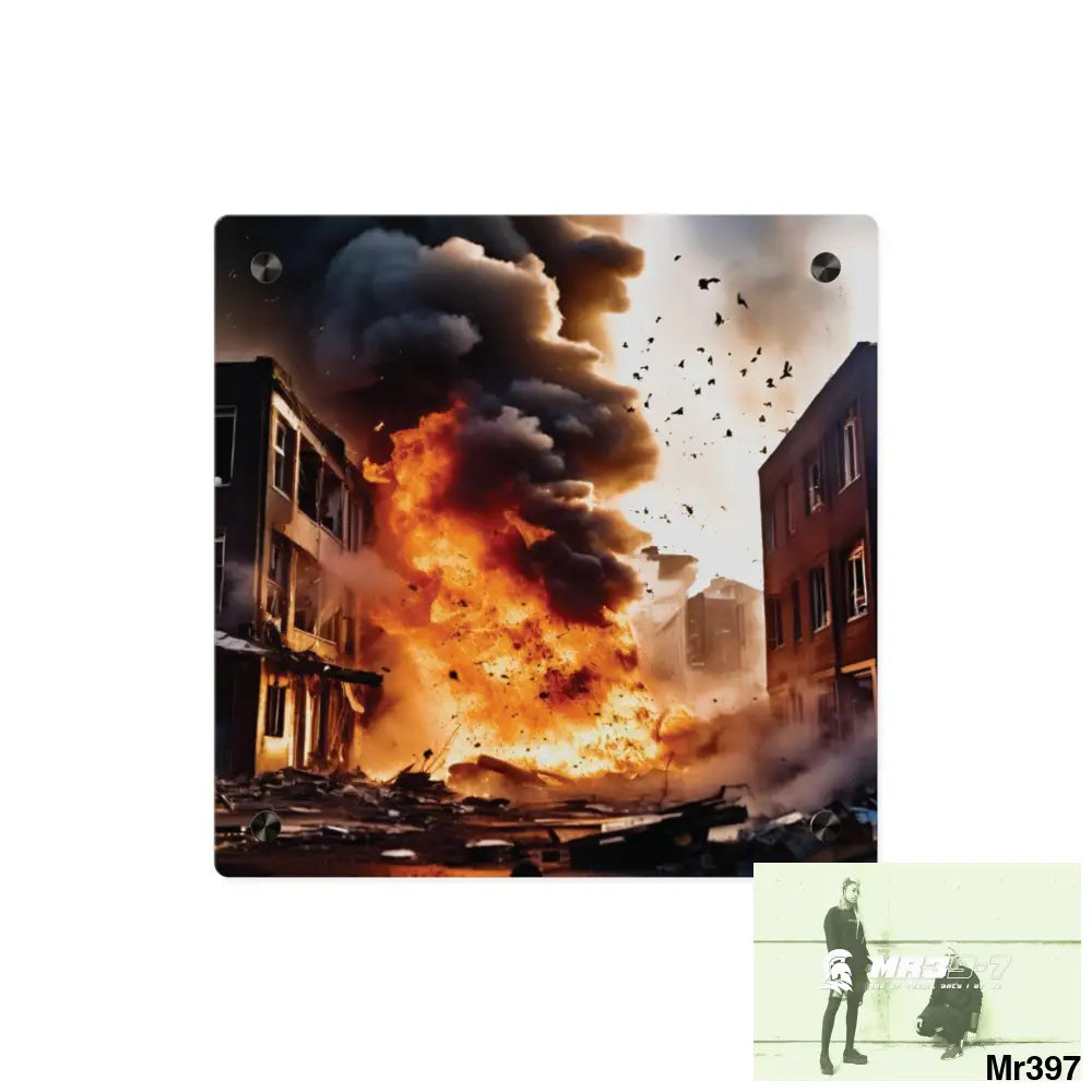 Escape from the block no 6 2628 days Death Flat Covert Failures Ltd Edition no 22 Acrylic Wall Art Panels 11’’ x 11’’