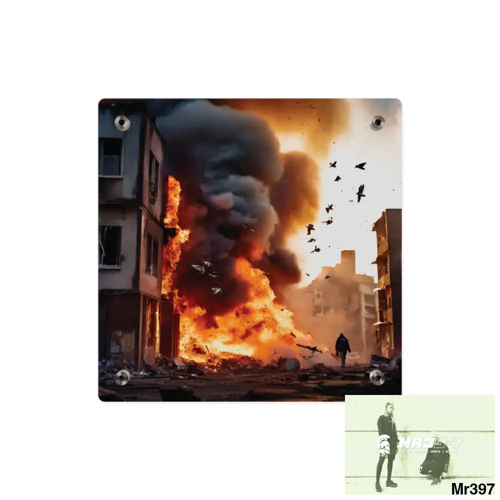 Escape from the block no 7 2628 days Death Flat Covert Failures Ltd Edition no 22 Acrylic Wall Art Panels Home Decor