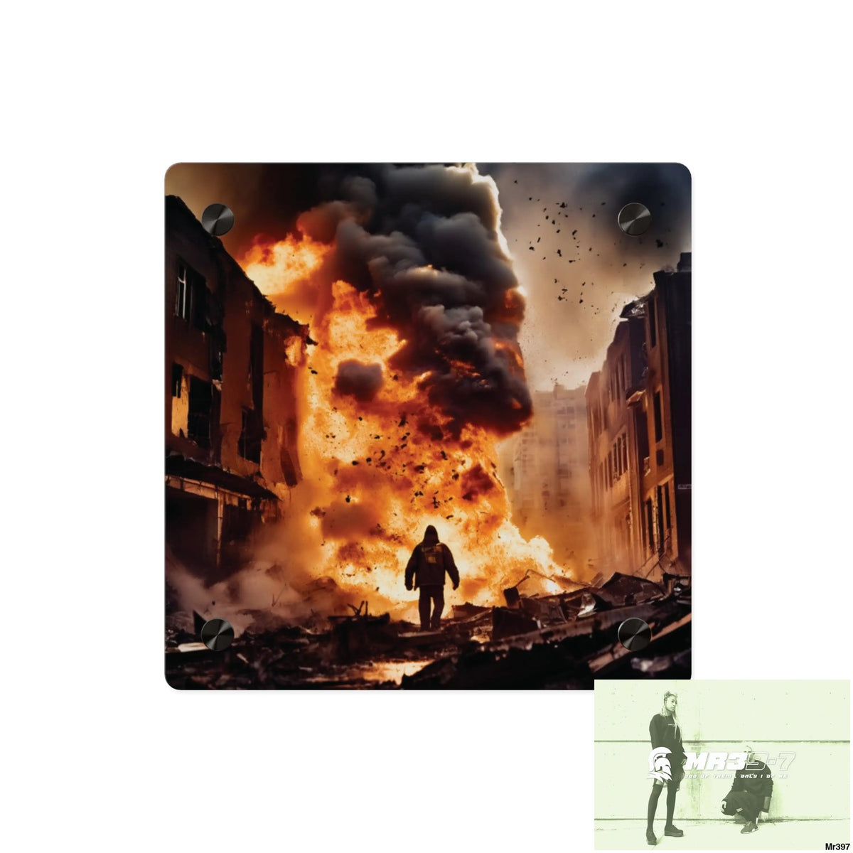 Escape from the block no 8 2628 days Death Flat Covert Failures Ltd Edition no 22 Acrylic Wall Art Panels 8’’ x 8’’