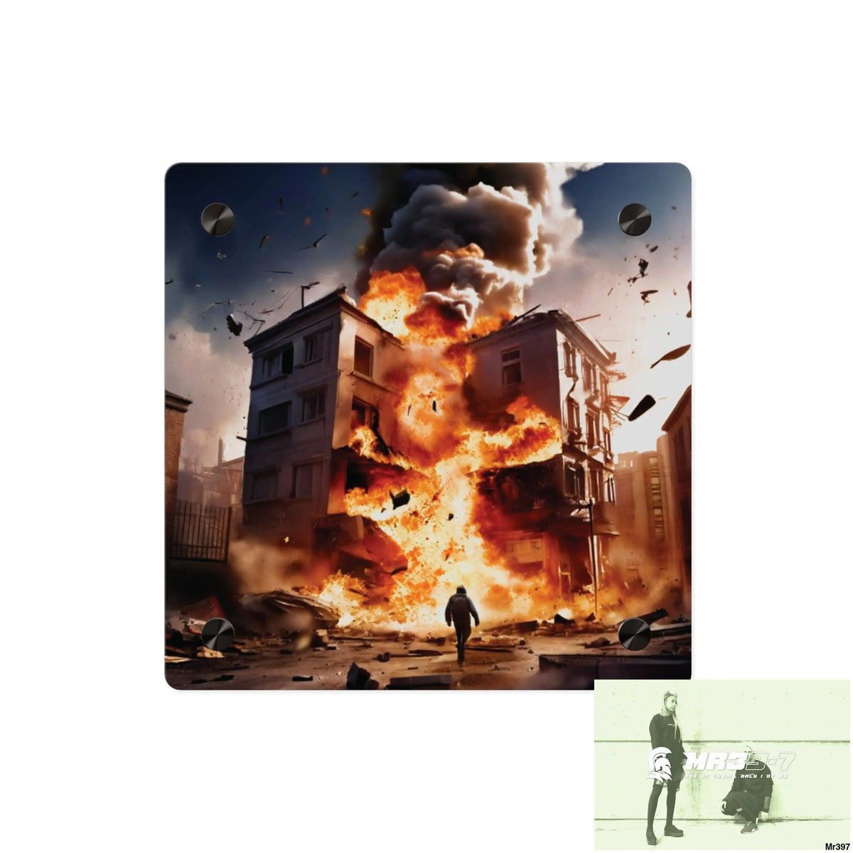 Escape from the block no 9 2628 days Death Flat Covert Failures Ltd Edition no 22 Acrylic Wall Art Panels 8’’ x 8’’